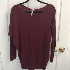 Dark red dolman top